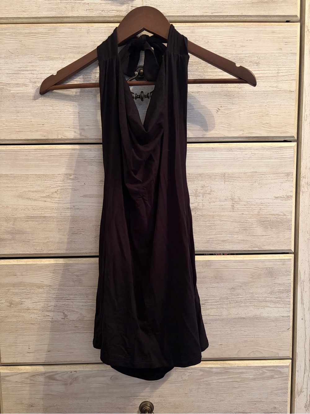 Old Navy Black One-Shoulder Drape Dress